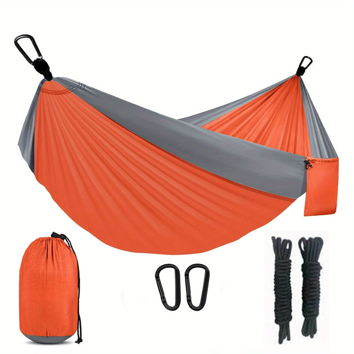 Nomaviva Hamac de Voyage Ultra Léger | Nylon Respirant | Inclus : Mousquetons & Sangles d'Arbre | Avec Sac de Transport