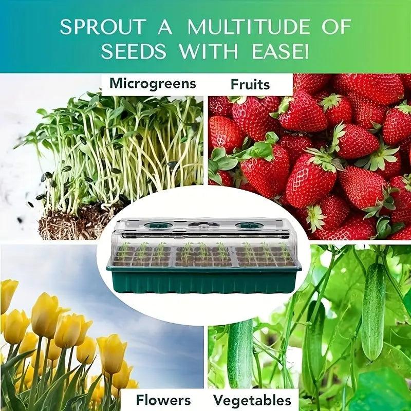 Growmida Kit de Culture Intérieur | Avec Lumière de Plante LED & Couverture d'Humidité Réglable | Station de Semis à 36 Cellules | Inclus Accessoires