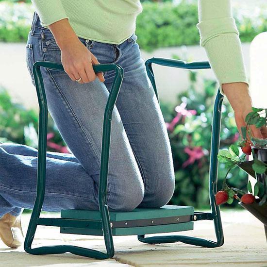 GardenEase - Tondeuse de genoux de jardin et siège avec sac à outils