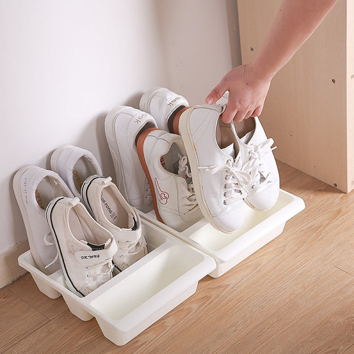 Étagère à chaussures STAXIMO | Gain de place & Moderne | Pour 6 paires de chaussures | Plastique PP avec surface mate