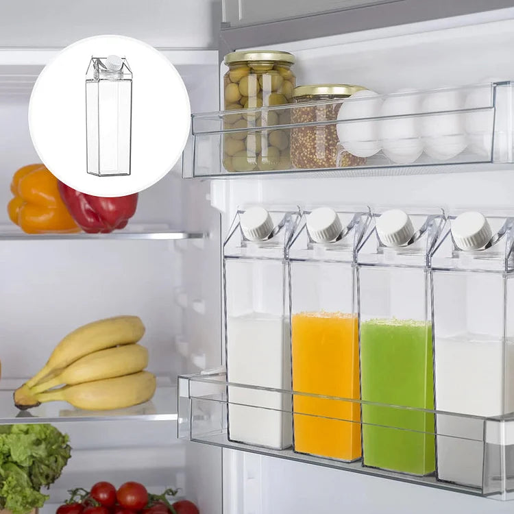 1+1 GRATUIT | ClearBottle - Bouteilles à boire en carton de lait acrylique