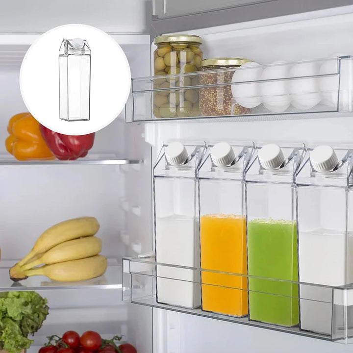 1+1 GRATUIT | ClearBottle - Bouteilles à boire en carton de lait acrylique