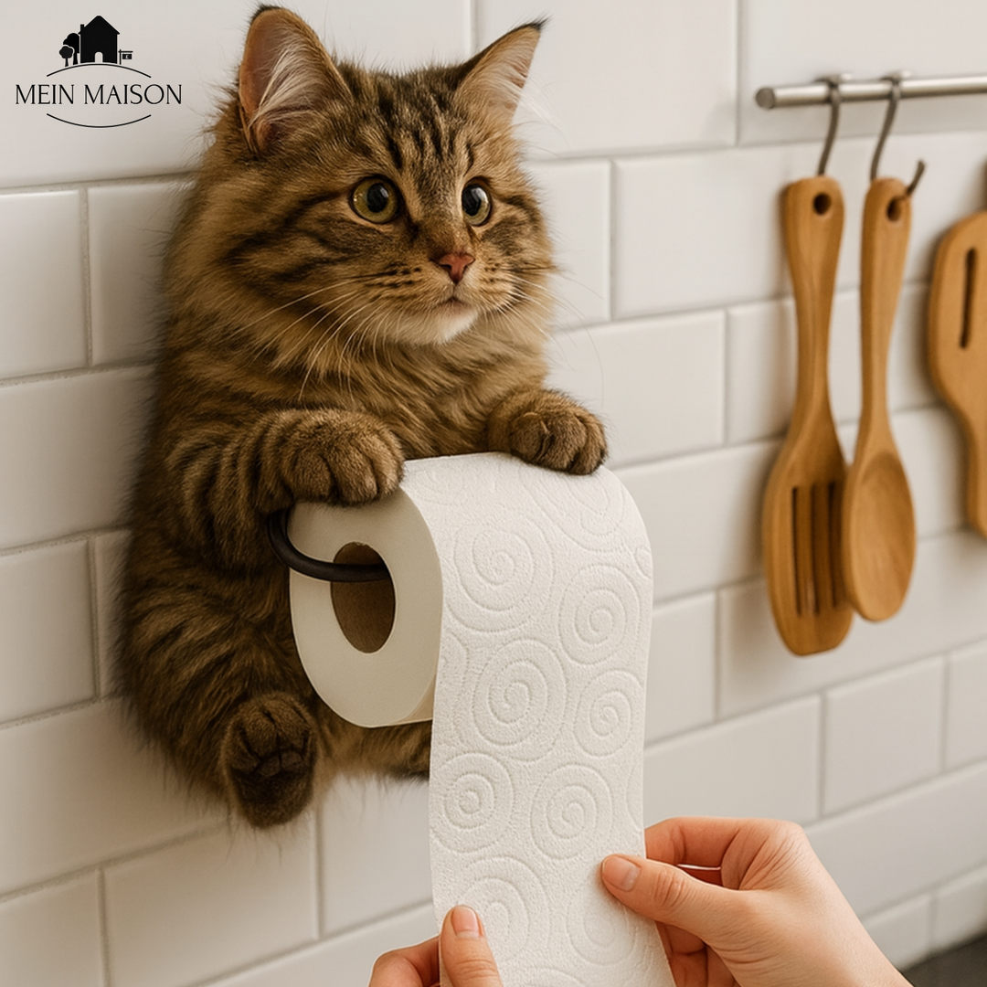 PurrRoll – Le charmant porte-papier toilette pour chats !