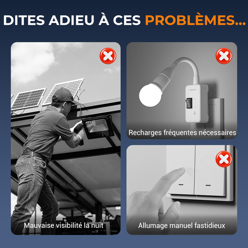 Lumière solaire extérieure à clip