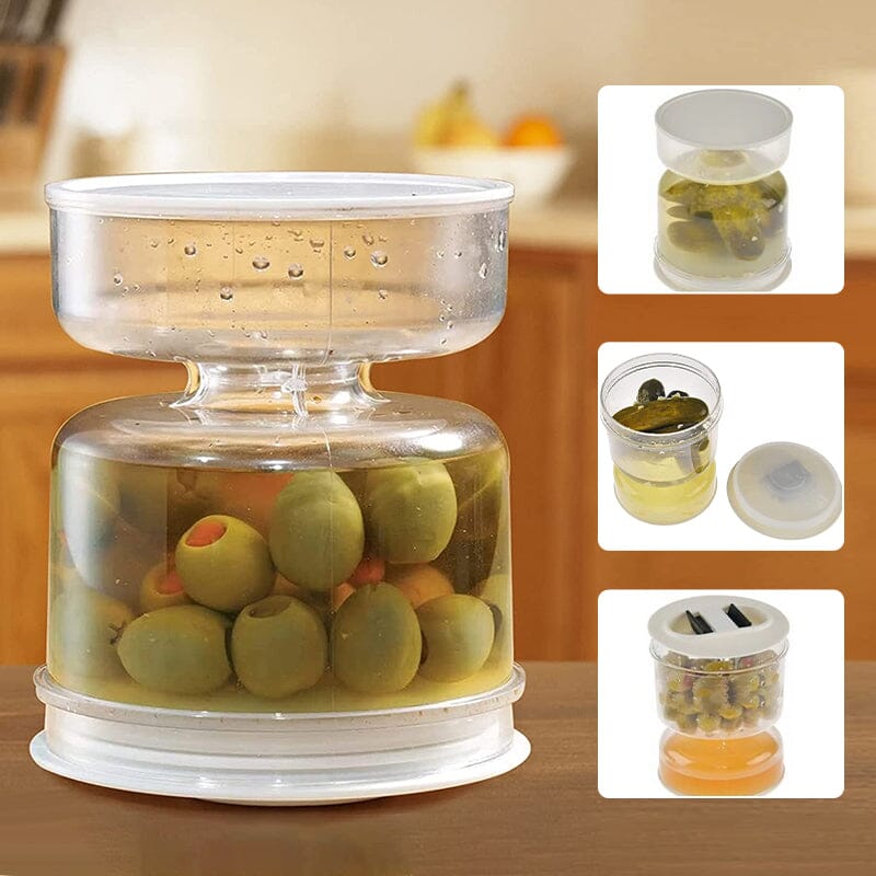 PicklePal - Conteneur pour cornichons et olives avec passoire