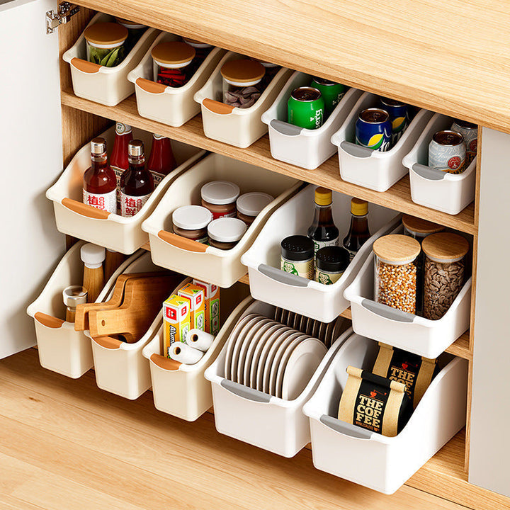 Orgalina Panier de rangement 2 pièces | Gain de place & Multifonctionnel | Design moderne en plastique