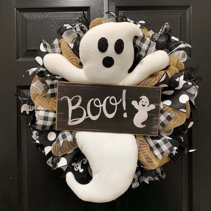 SpookyCharm – Couronne d'Halloween artisanale style ferme !