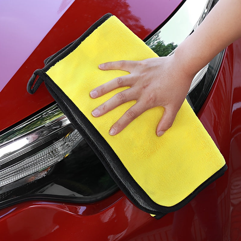 AutoFlair Chiffon en Microfibre pour Voiture | Double Face & Sans Rayures | Ultra Absorbant | Fleece Corail