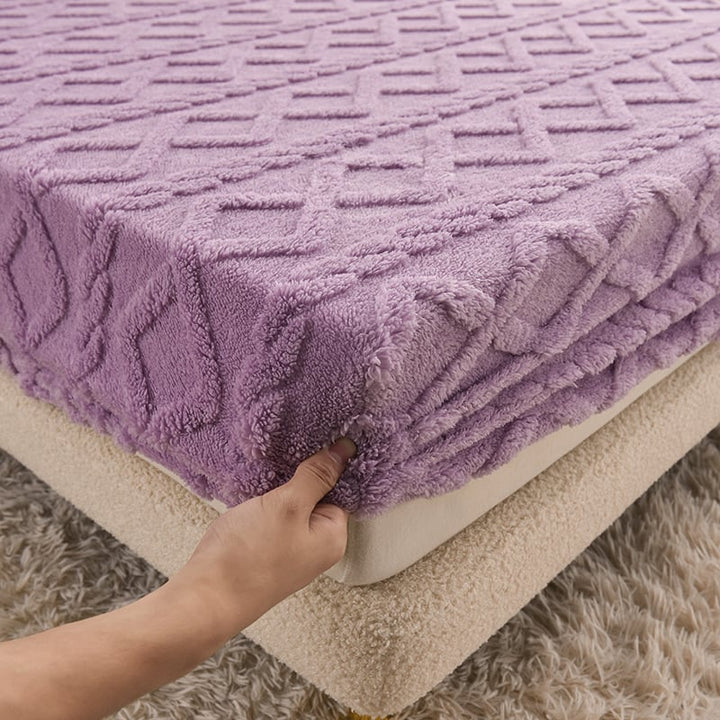 SleepVel - Nouveau Drap-housse en Flanelle Velours