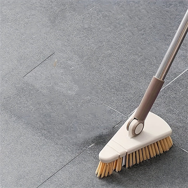 Brosse de sol multifonction SCRUBELLO | Poignée en aluminium réglable | Poils durs | Pour salle de bain, cuisine et balcon