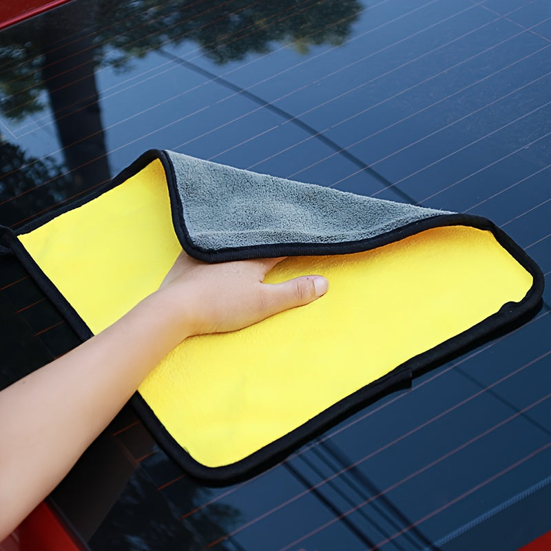 AutoFlair Chiffon en Microfibre pour Voiture | Double Face & Sans Rayures | Ultra Absorbant | Fleece Corail