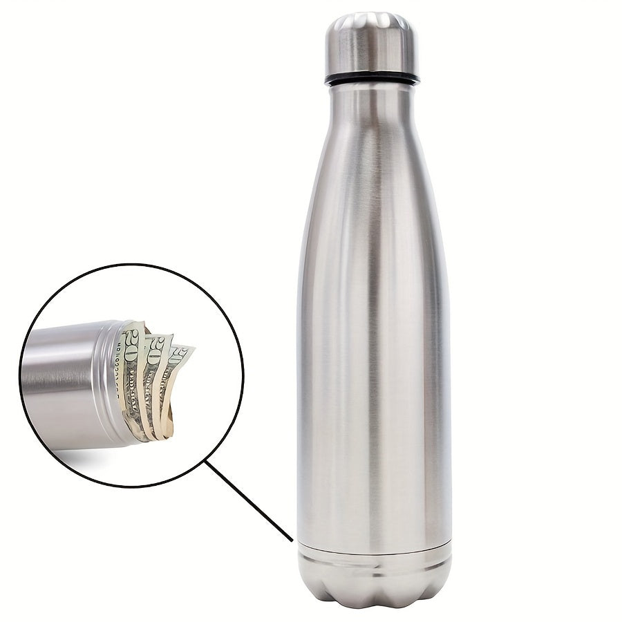 Bouteille Isolante VaultBottle Smart | Avec compartiment secret | 12h chaud & 24h froid | Acier inoxydable | 450 ml | 27×7 cm