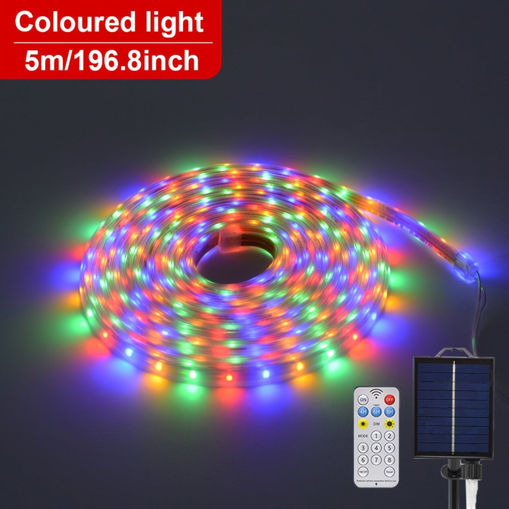 Solvara Flexible Tube LED Solaire avec Télécommande | Éclairage Extérieur Créatif | Énergétiquement Efficace & Résistant aux Intempéries