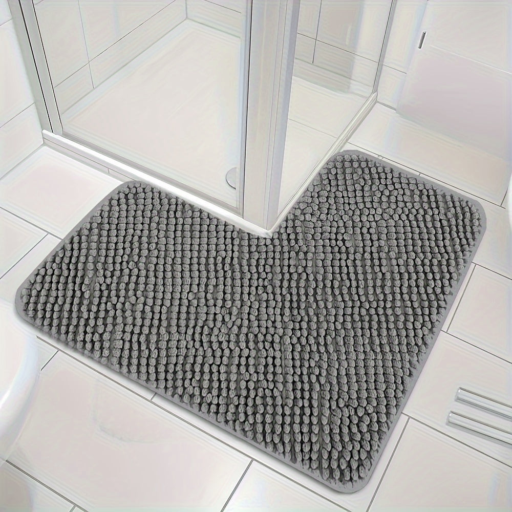 Tapis de Bain d'Angle Lunava | Forme L pour Douche & Coin | Antidérapant & Doux | 40x40x80 cm
