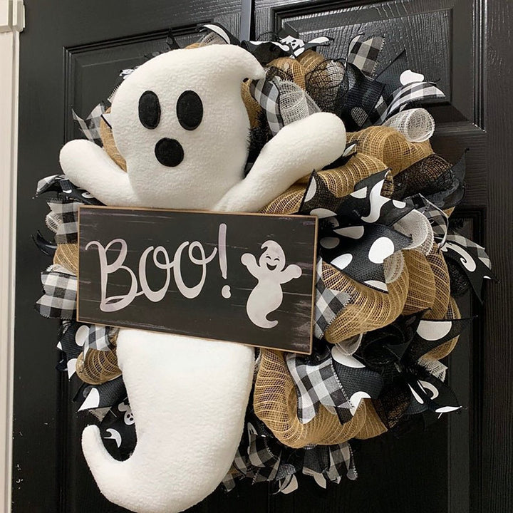 SpookyCharm – Couronne d'Halloween artisanale style ferme !