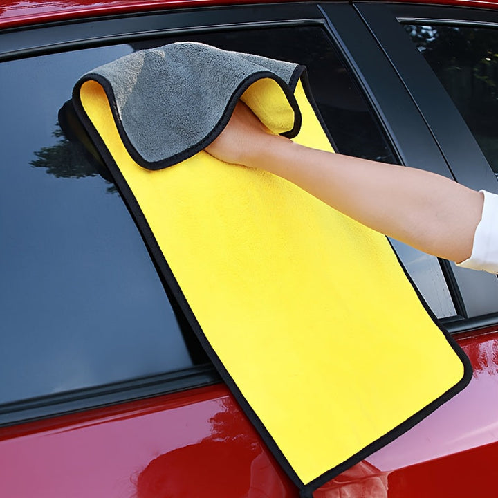 AutoFlair Chiffon en Microfibre pour Voiture | Double Face & Sans Rayures | Ultra Absorbant | Fleece Corail