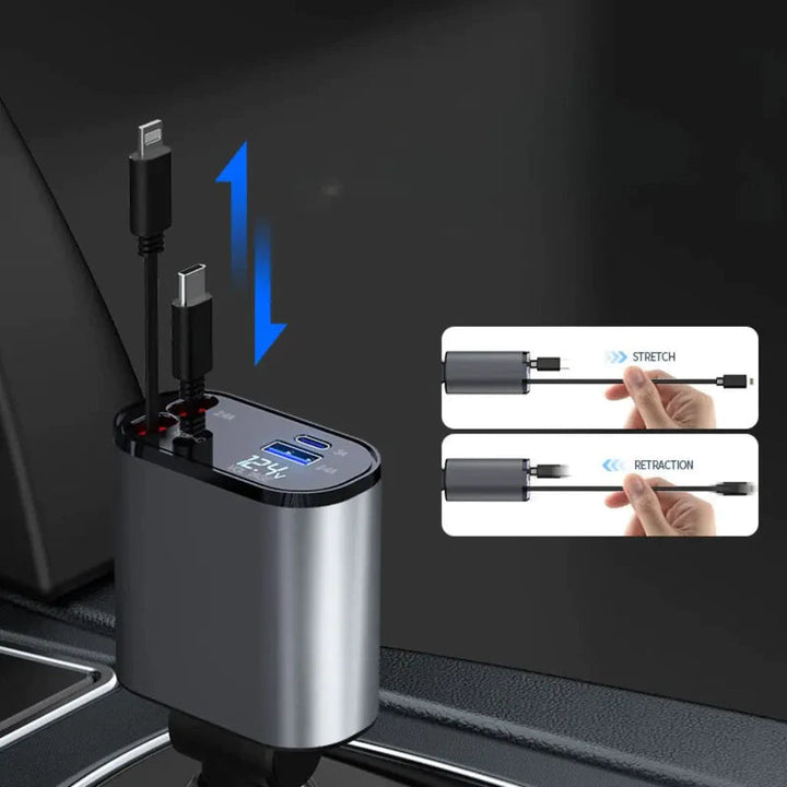 QuadCharge - Chargeur rapide enroulable pour voiture