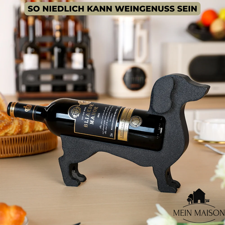 Support de bouteille de vin Dackel CorkHound | Design original | Stable & décoratif | Pour 375–500 ml