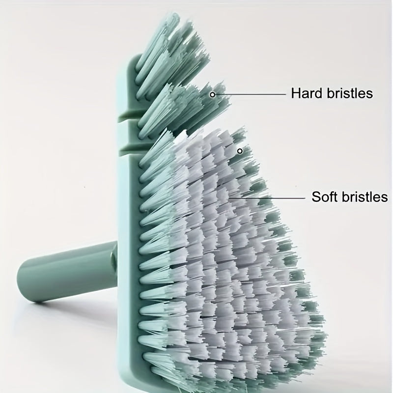 Brosse de sol multifonction SCRUBELLO | Poignée en aluminium réglable | Poils durs | Pour salle de bain, cuisine et balcon