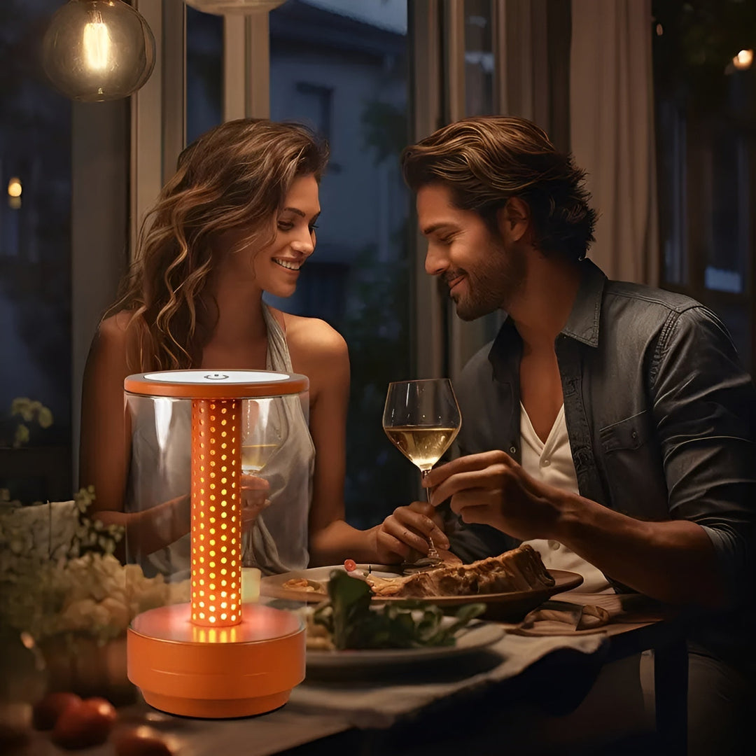 Lampe de table LED LumiHex | 3 modes de lumière & contrôle tactile | Modulaire & rechargeable | Noir/Gris/Or/Orange
