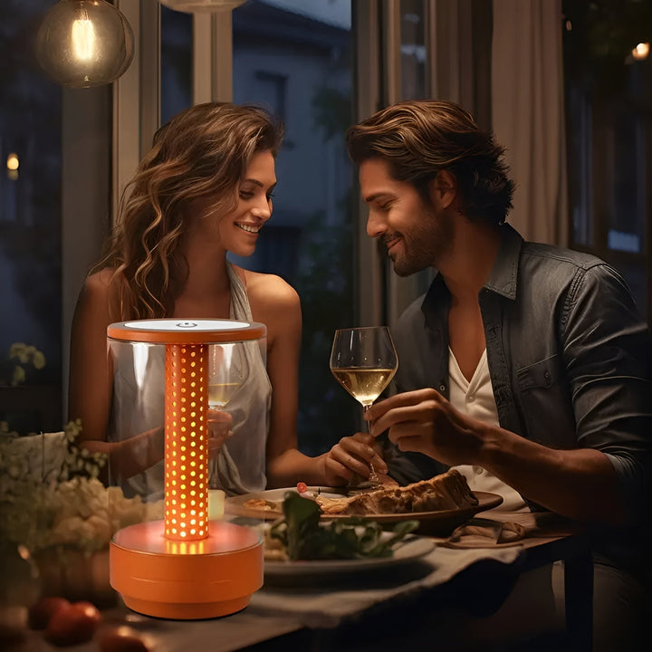 Lampe de table LED LumiHex | 3 modes de lumière & contrôle tactile | Modulaire & rechargeable | Noir/Gris/Or/Orange