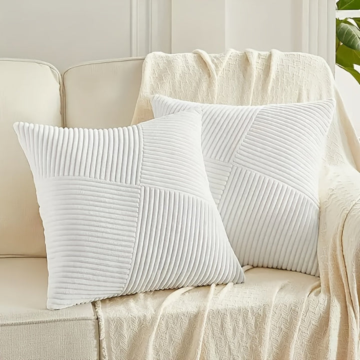 Set de housses de coussin NordLiv | Style Boho | Velours doux | 2 pièces, 45×45 cm, 50x50 cm