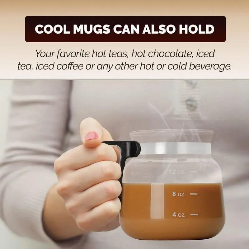 BrewMate – Tasse en verre élégante avec design de cafetière