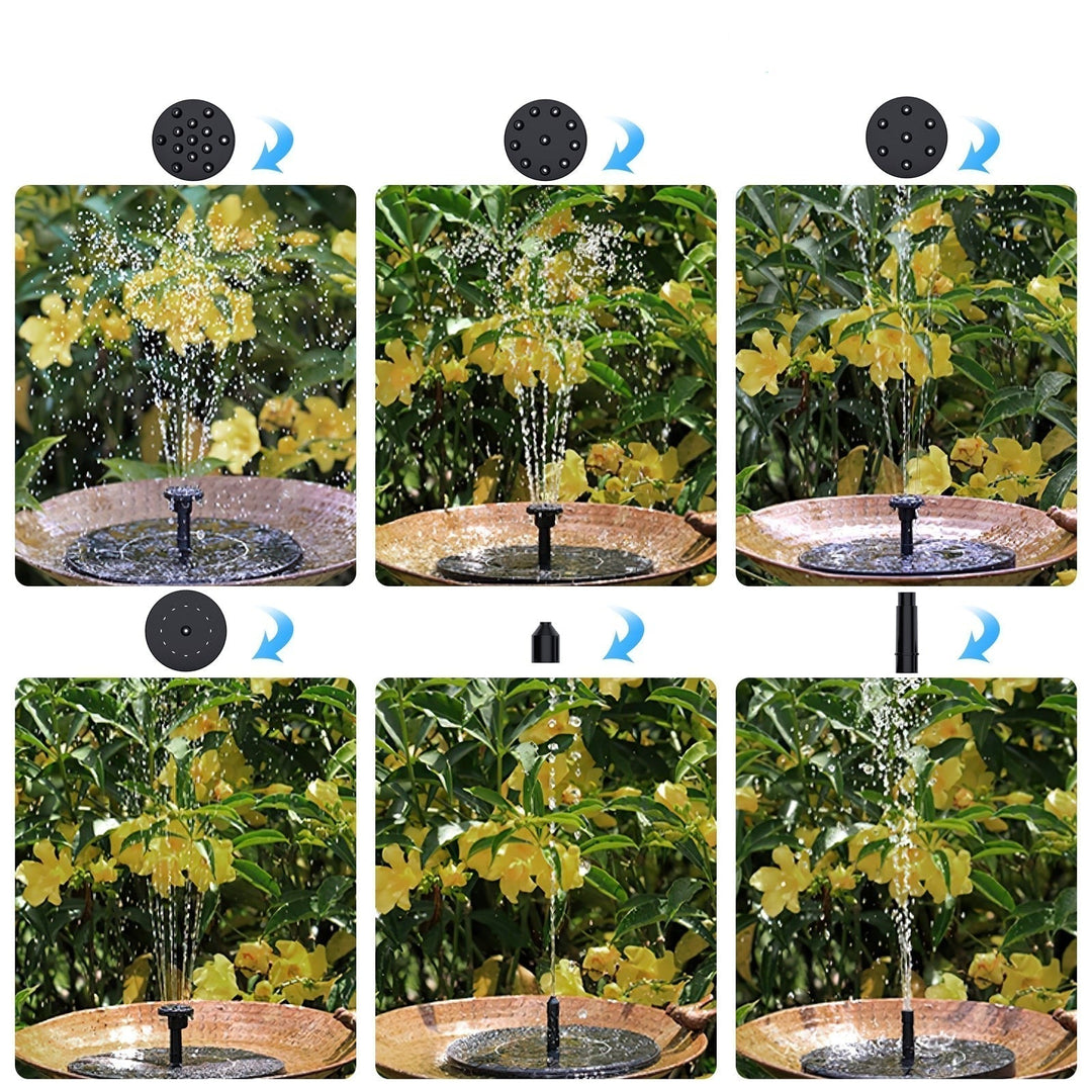WaterGlow – Fontaine solaire avec LED et 4 motifs de jets d'eau différents !