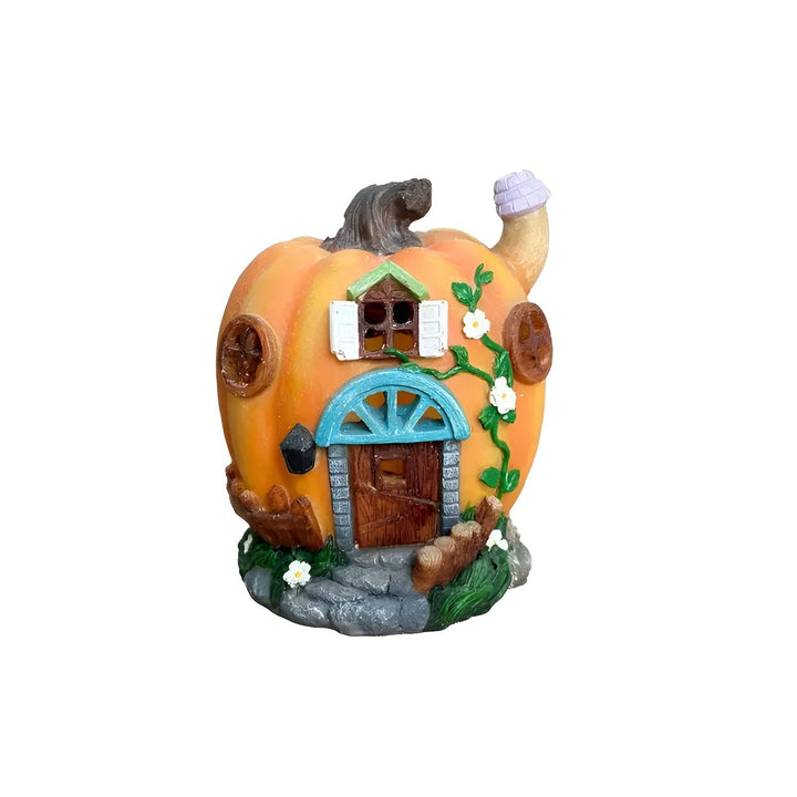 Maison Citrouille Solaire Lumipumpa | Lampe de Jardin LED | Résistante aux Intempéries & Économique en Énergie | Parfaite pour Halloween & Décorations d'Automne