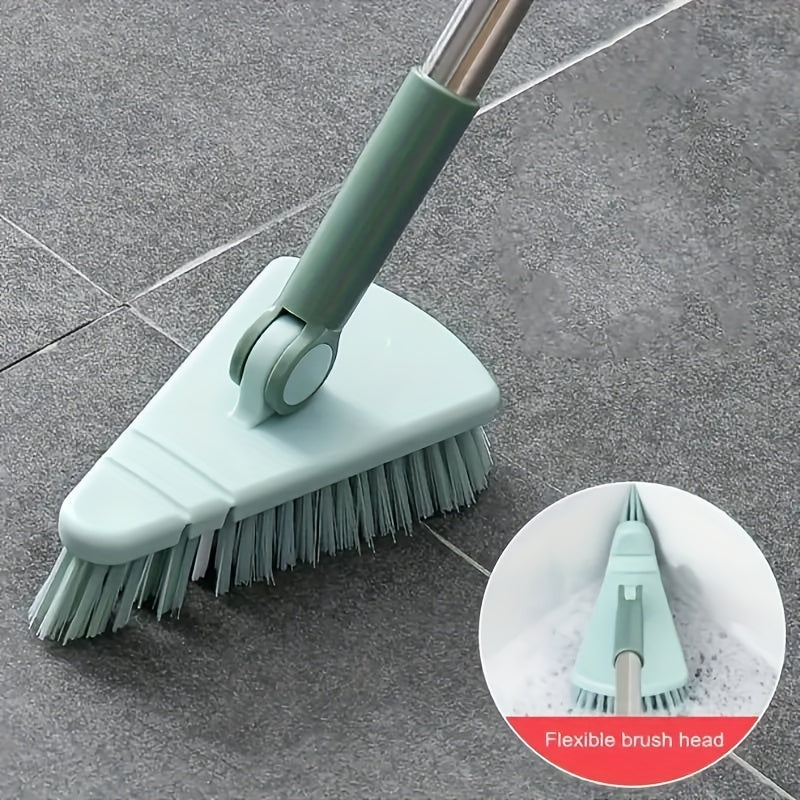 Brosse de sol multifonction SCRUBELLO | Poignée en aluminium réglable | Poils durs | Pour salle de bain, cuisine et balcon