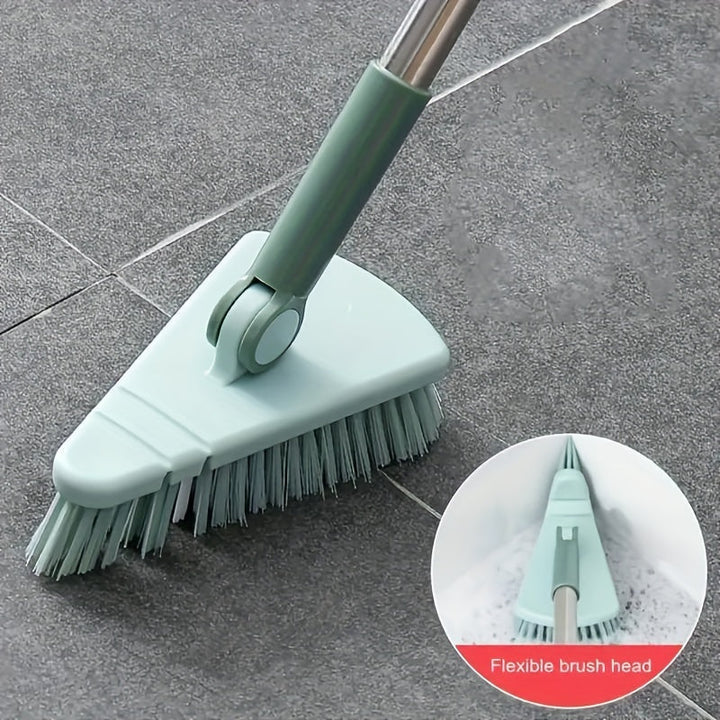 Brosse de sol multifonction SCRUBELLO | Poignée en aluminium réglable | Poils durs | Pour salle de bain, cuisine et balcon