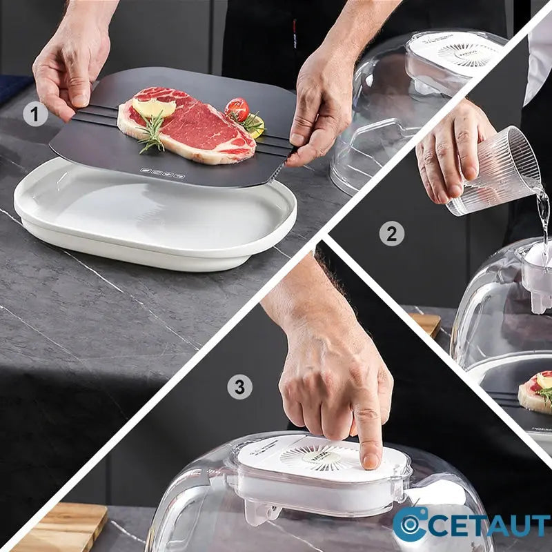 FreshThaw Pro – Décongélation de la viande en minutes, pas en heures !
