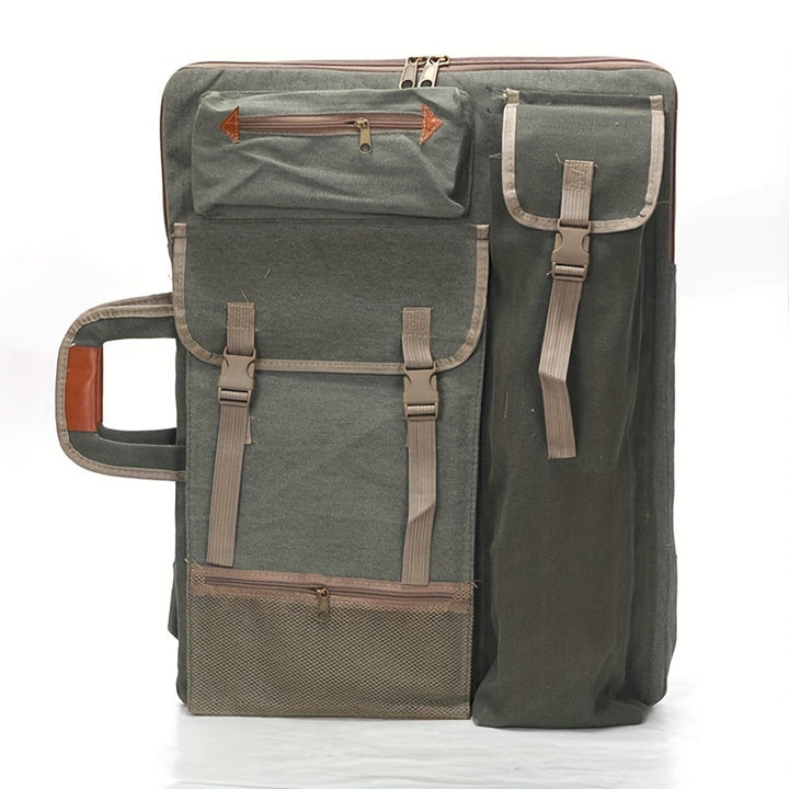 Sac à dos d'artiste Artovo en toile | 66×50 cm | Robuste, Léger & Spacieux | Pour planche à dessin & accessoires | Idéal pour les déplacements