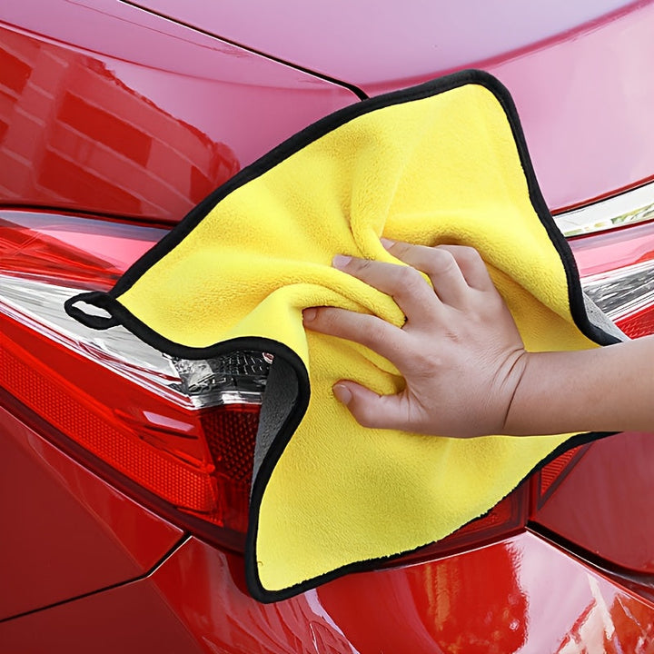 AutoFlair Chiffon en Microfibre pour Voiture | Double Face & Sans Rayures | Ultra Absorbant | Fleece Corail