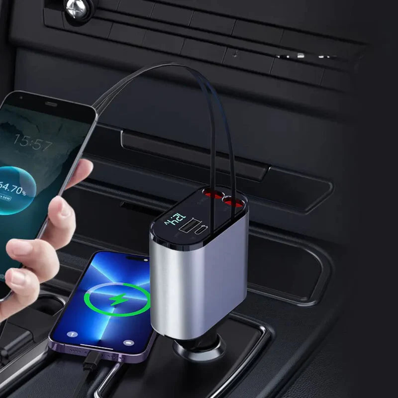 QuadCharge - Chargeur rapide enroulable pour voiture