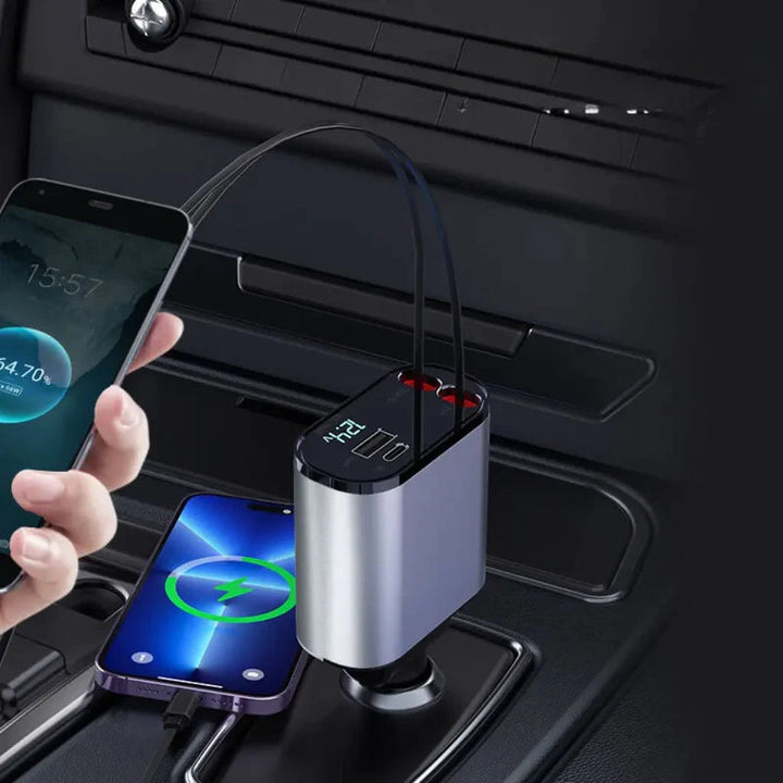 QuadCharge - Chargeur rapide enroulable pour voiture