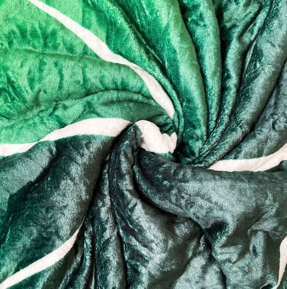 LeafyLuxe™ - Couverture en polaire en forme de feuille