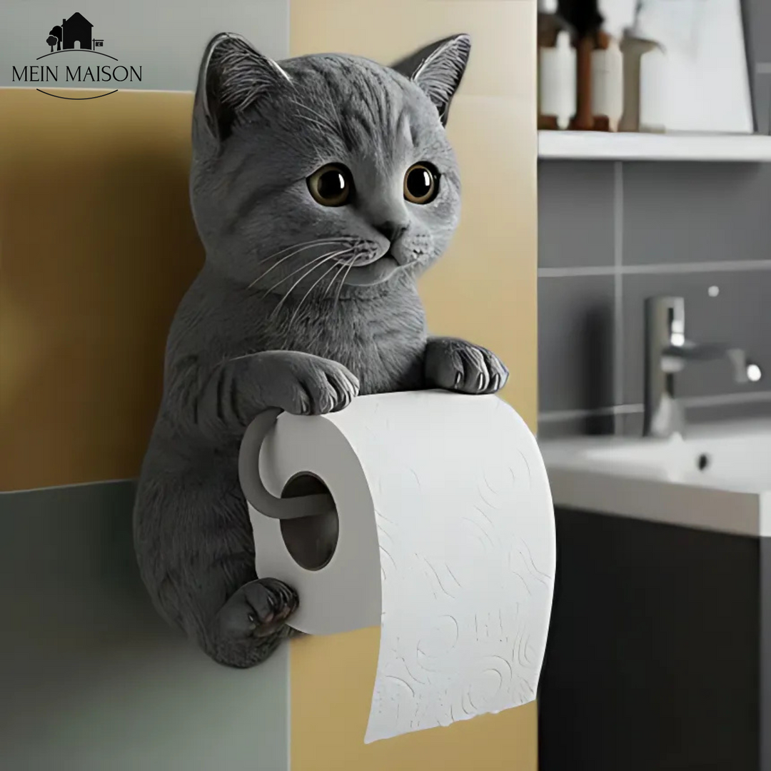 PurrRoll – Le charmant porte-papier toilette pour chats !