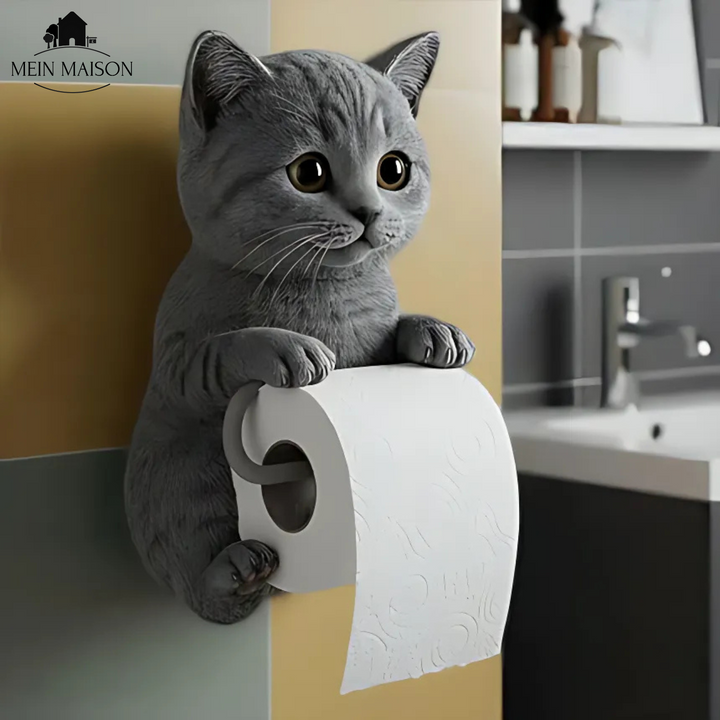 PurrRoll – Le charmant porte-papier toilette pour chats !