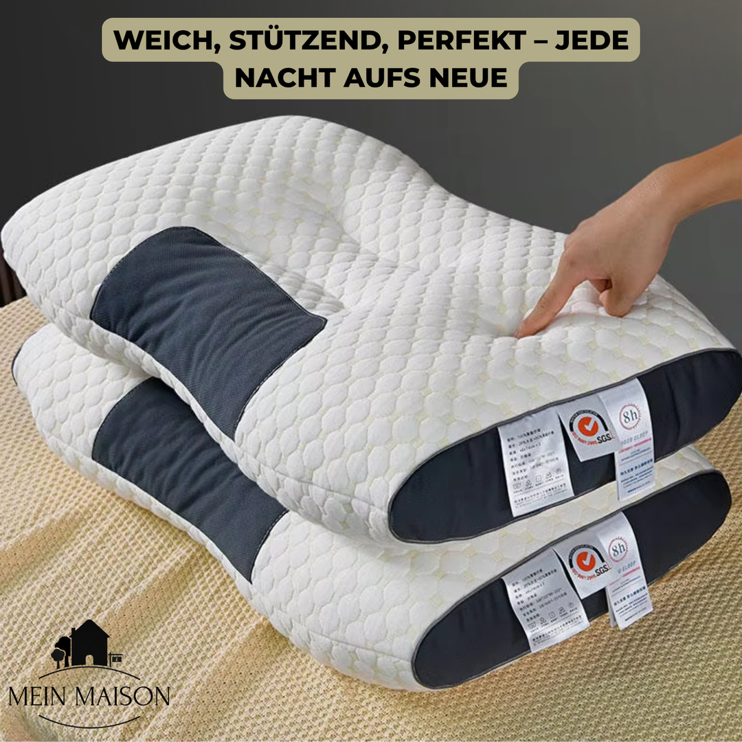 Coussin cervical orthopédique OrthoRest | Contour ergonomique | Mousse à mémoire | Respirant