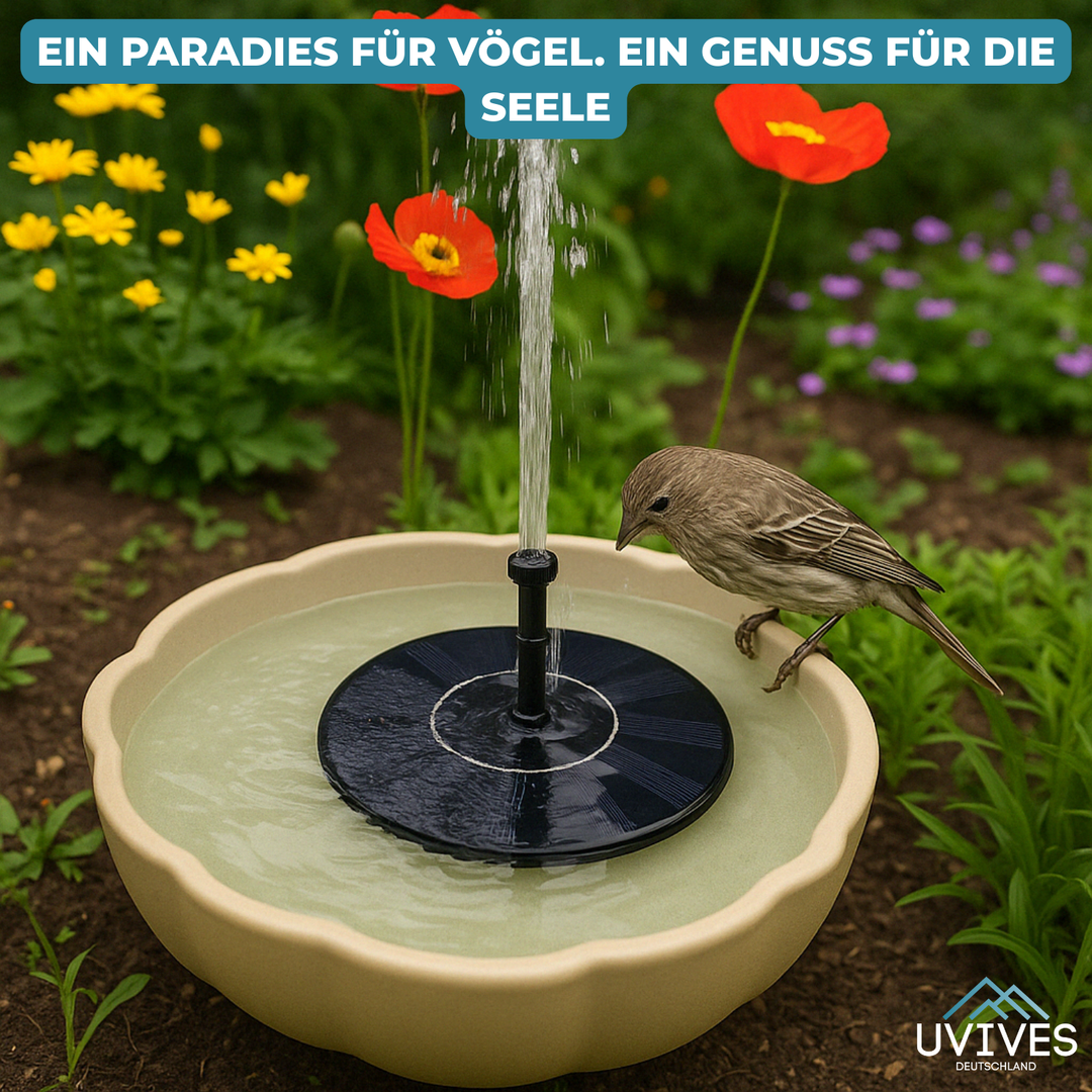 AquaBloom™ – Fontaine solaire pour tranquillité et élégance dans le jardin