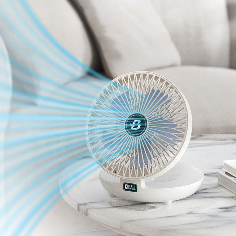BriseFlex Ventilateur de Table et Mural Pliable | Sans Fil & Ultra Silencieux | 3 Vitesses | Rechargeable