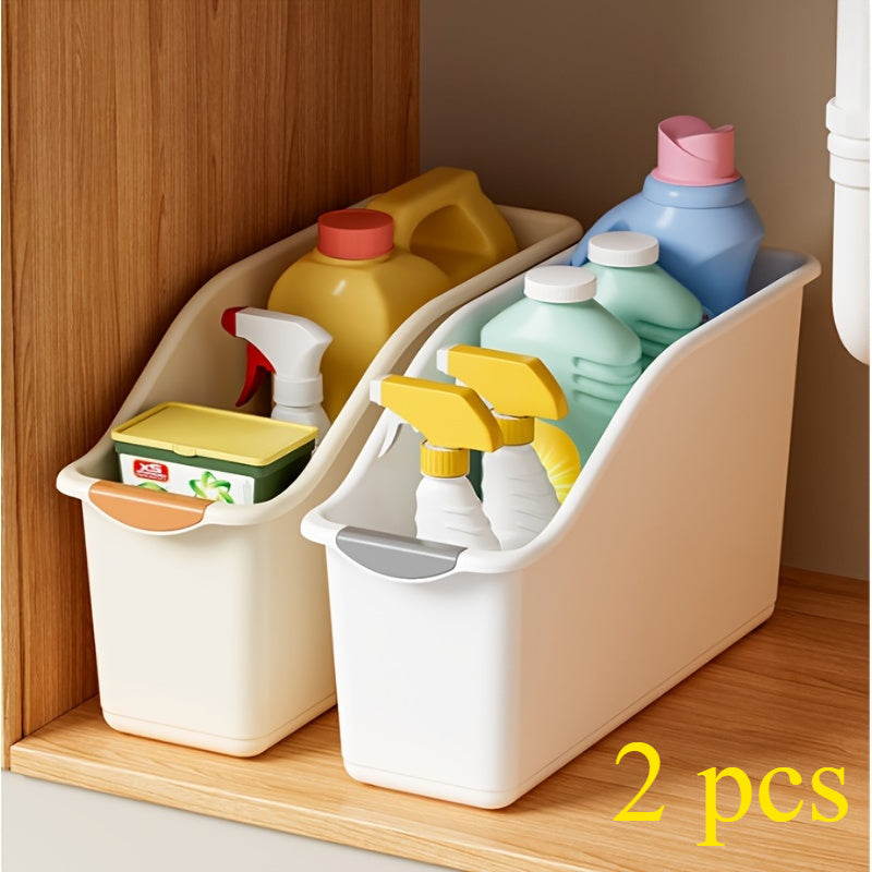 Orgalina Panier de rangement 2 pièces | Gain de place & Multifonctionnel | Design moderne en plastique