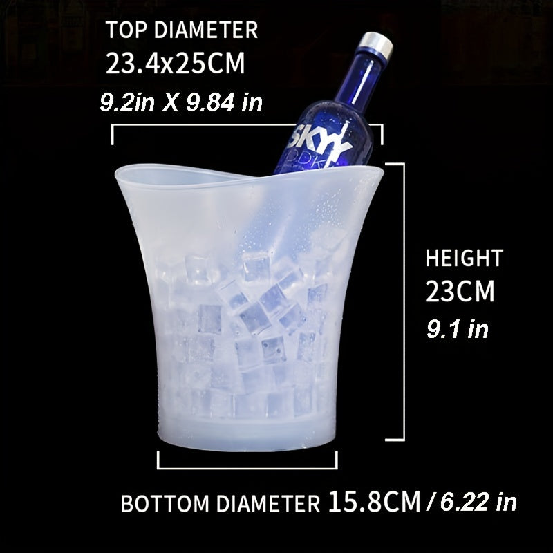 LumiChill Seau à Glace LED | Seau de 5L | Fonctionne sur Batterie | Décoration de Fête & Événement