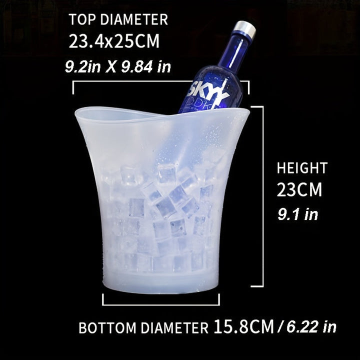 LumiChill Seau à Glace LED | Seau de 5L | Fonctionne sur Batterie | Décoration de Fête & Événement