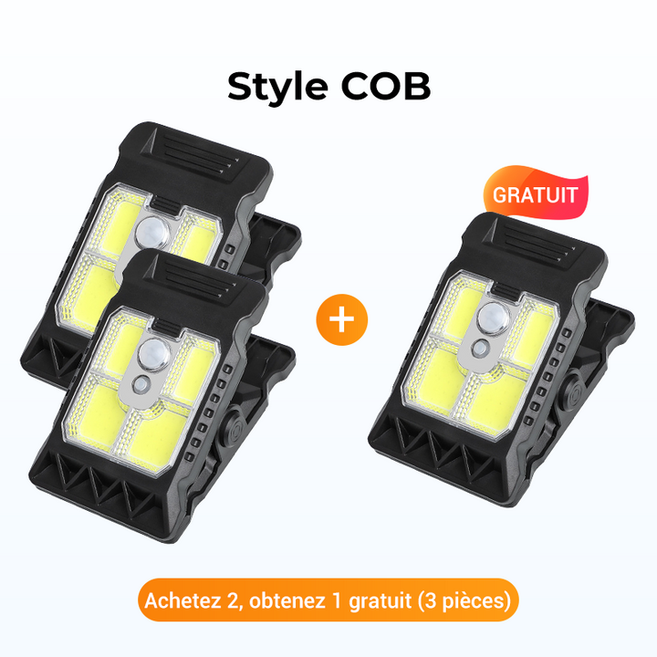Lumière solaire extérieure à clip