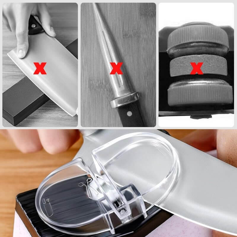 BladeBooster - Aiguiseur de couteaux électrique - 5 disques abrasifs gratuits + Livraison gratuite !