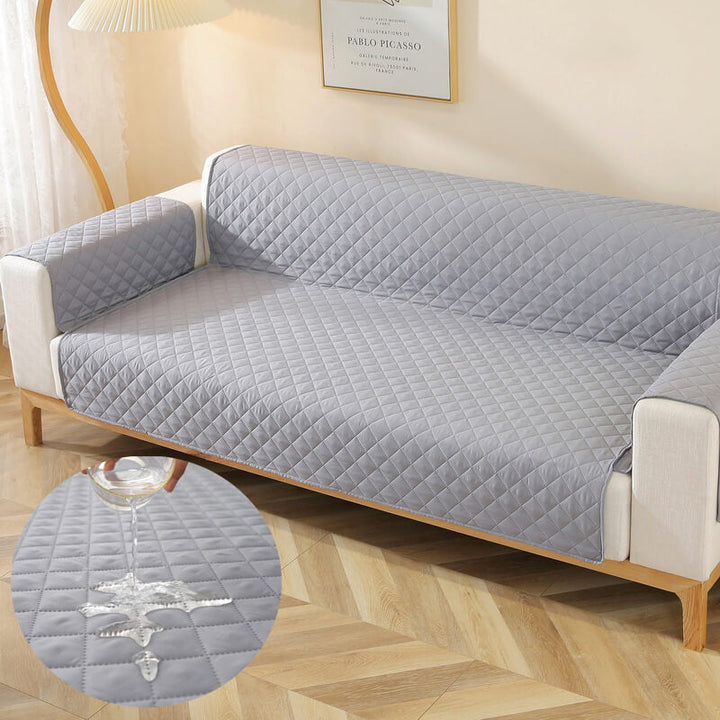 VelvetGuard Housse de canapé | Flanelle de luxe | Antidérapante & Lavable | Pour canapés 3 places jusqu'à 198 cm