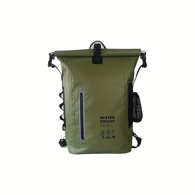 DryTrek Sac à dos de plein air étanche 25L | Rolltop avec fermeture à clip | Design robuste | Parfait pour le kayak, la randonnée et la plage