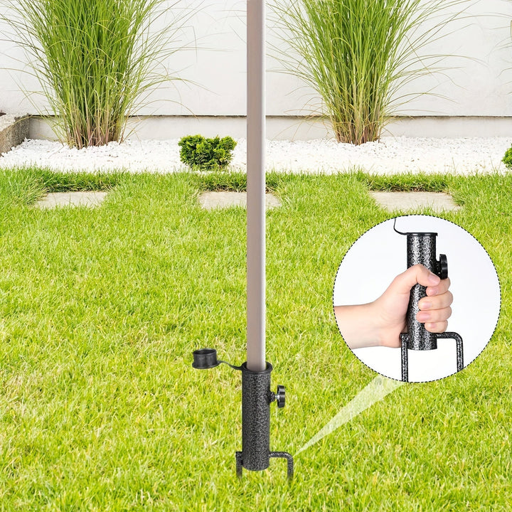 Support de parasol réglable Stabello | Pour tiges de parasol Ø 2.8–3.2 cm | Antidérapant & Portable | Construction en acier robuste
